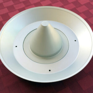 Louvered Top Plate with Wind Deflector Cone